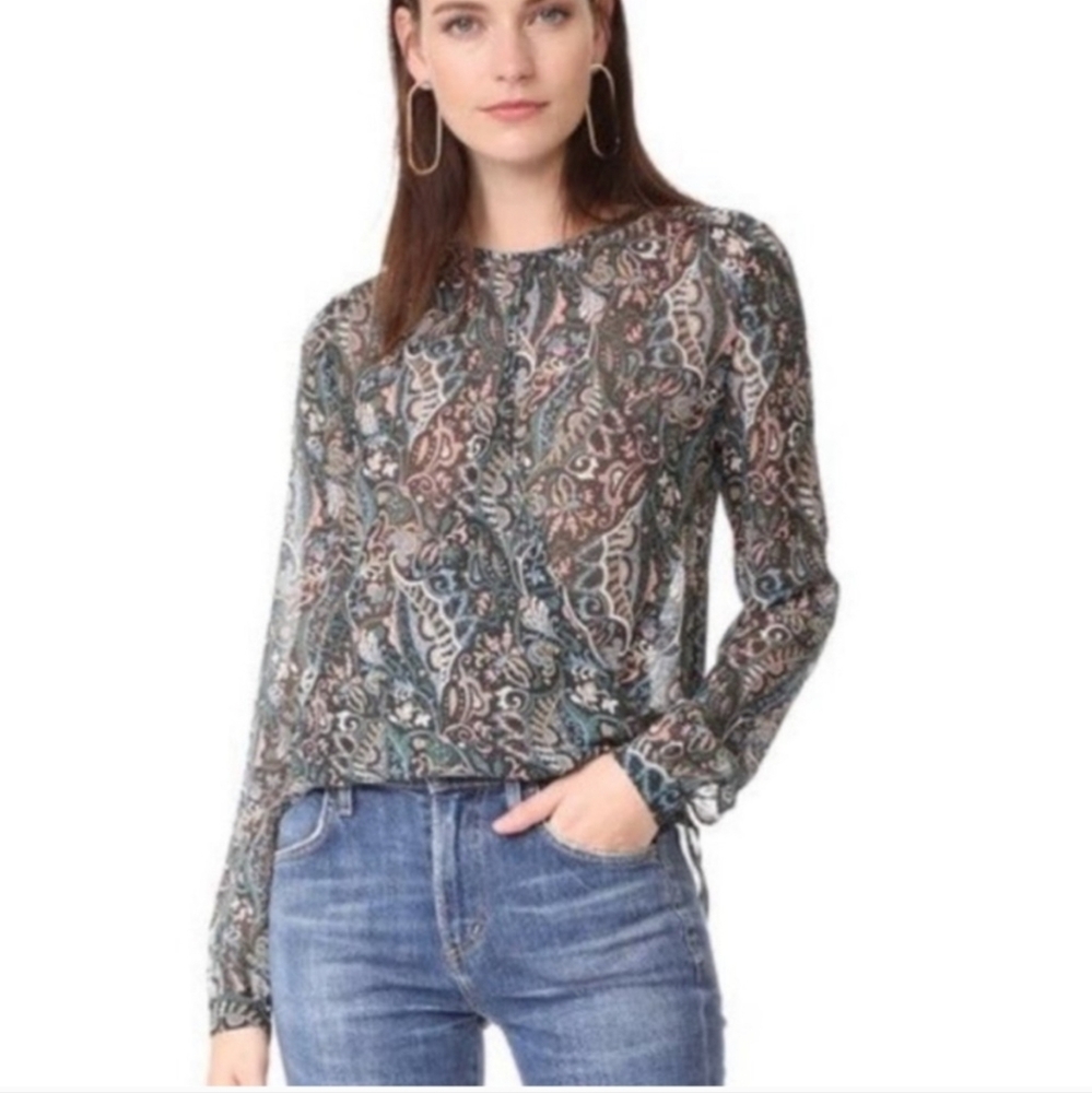 Veronica Beard Multicolor Paisley Blouse - Picture 7 of 7